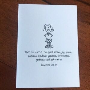 Adorable Kim’s kid’s bible verse stationary.